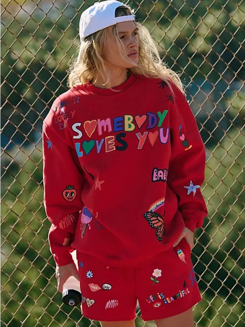 Mayfair Group x ISCREAMCOLOUR "Somebody Loves You" crewneck RARE $128 Size L/XL - Picture 1 of 8